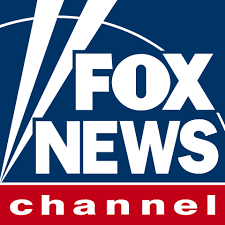 Fox News Logo Fox News Channel logo with white text and design on a blue and red background.